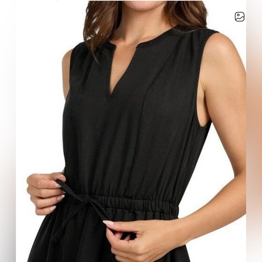 Lands' End Sleeveless Tiered Lycocell Dress - Picture 3 of 13